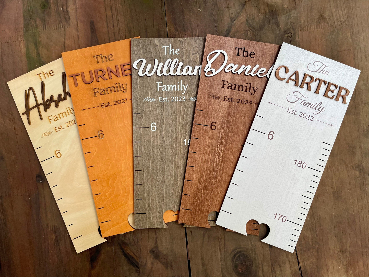 Personalized Wooden Family Height Chart: Nursery Wall Decor
