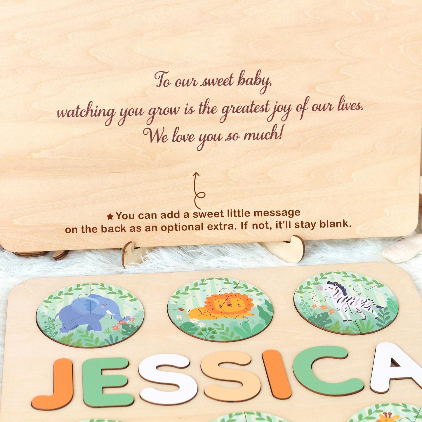 Personalized Name Puzzle: Montessori Toy, Nursery Decor