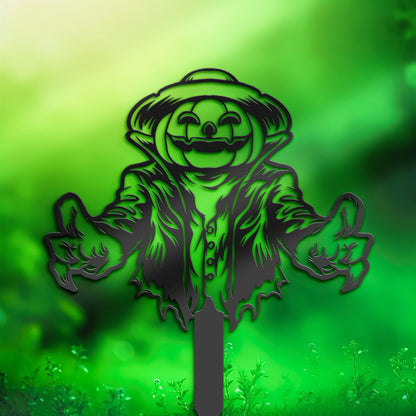 Halloween Scarecrow Metal Yard Stake, Outdoor Decoration, Garden sign, Porch Decor. Holiday Gifts
