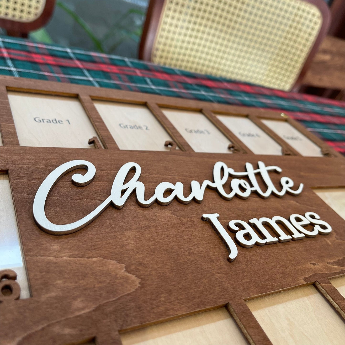 Personalized School Years Photo Frame: Pre-K to Graduation Picture Display