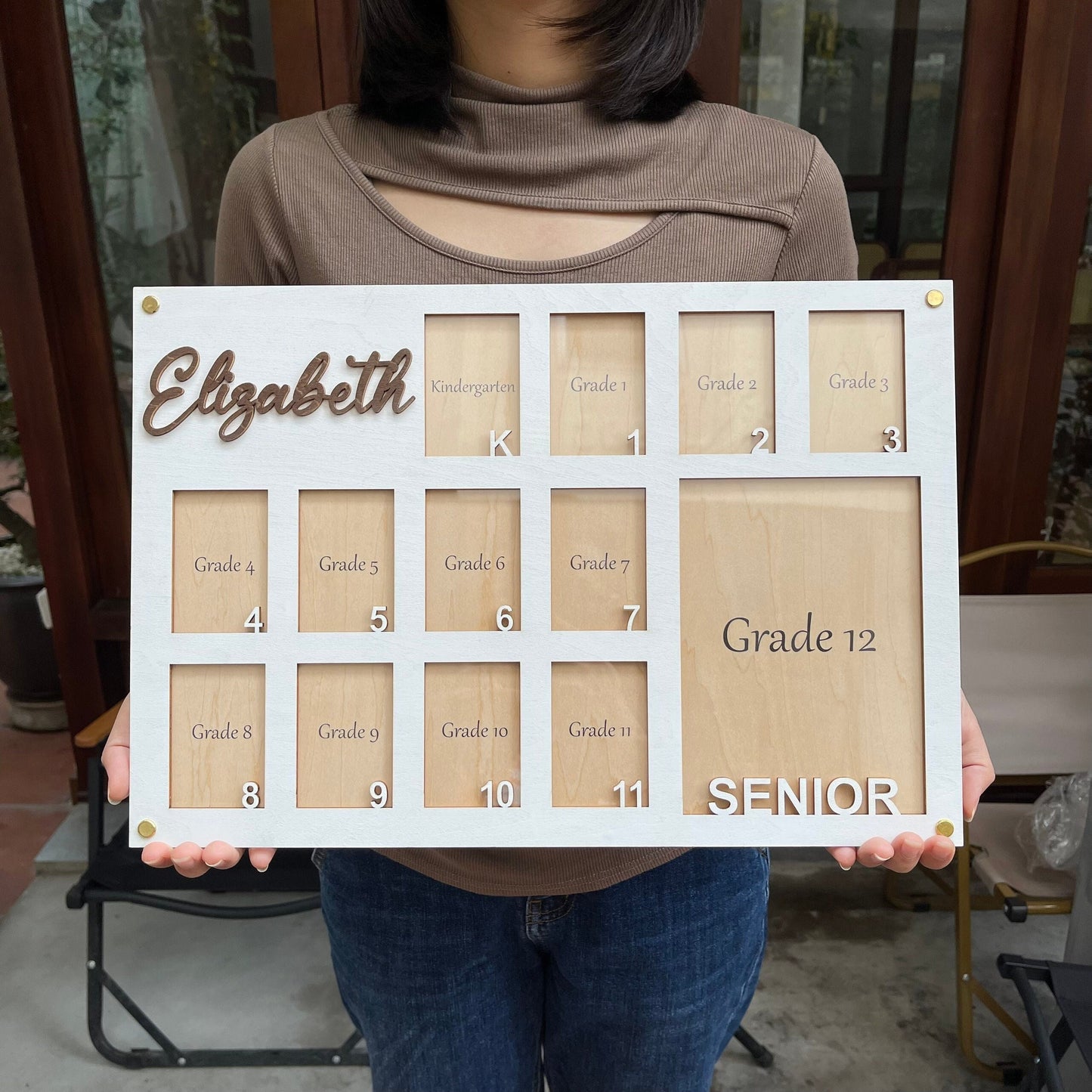 Personalized School Years Photo Frame: Kindergarten to Graduation