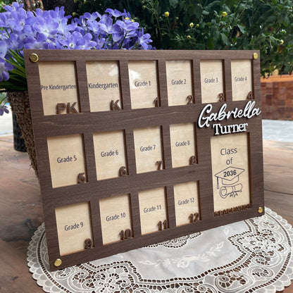 Personalized School Picture Frame K-12: Grade Photo Collage