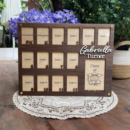 Personalized School Picture Frame K-12: Grade Photo Collage