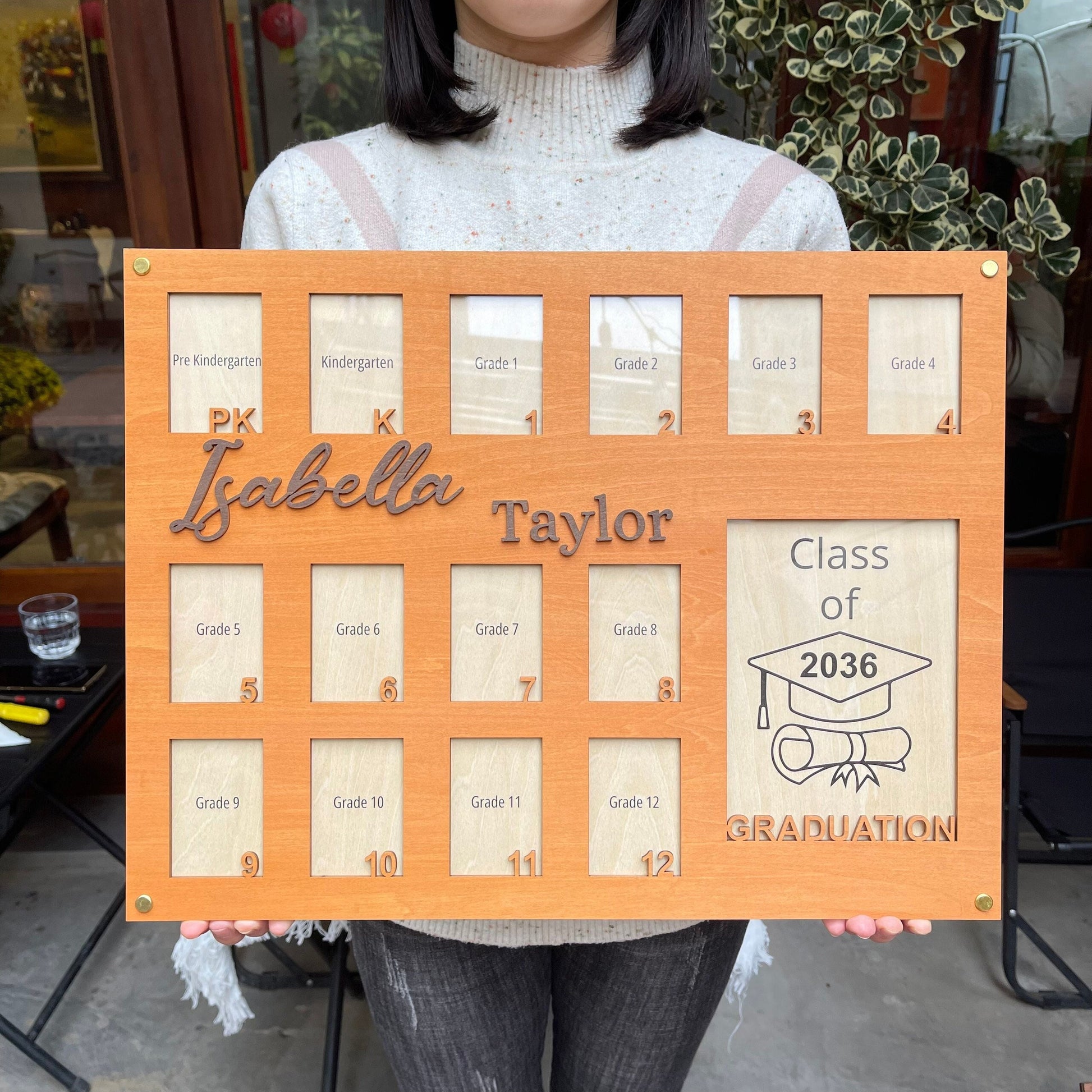 Personalized School Photo Frame: Pre-K to Graduation, Senior Picture Gift