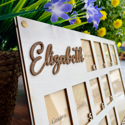 Personalized School Years Photo Frame: Kindergarten to Graduation