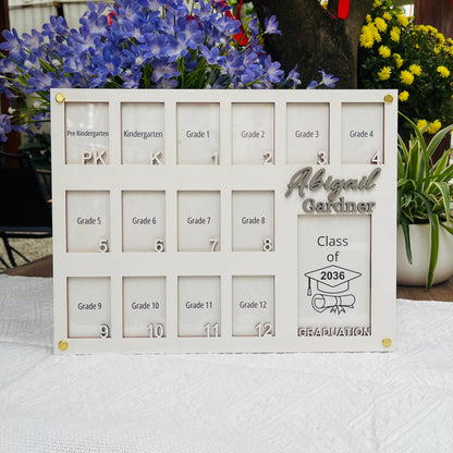 Personalized School Years Photo Frame: PK-12 Picture Collage