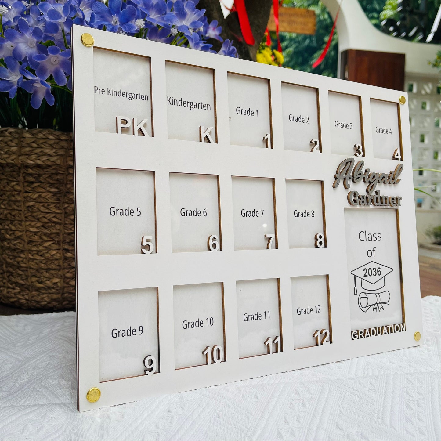 Personalized School Years Photo Frame: PK-12 Picture Collage