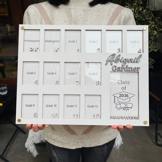 Personalized School Years Photo Frame: PK-12 Picture Collage