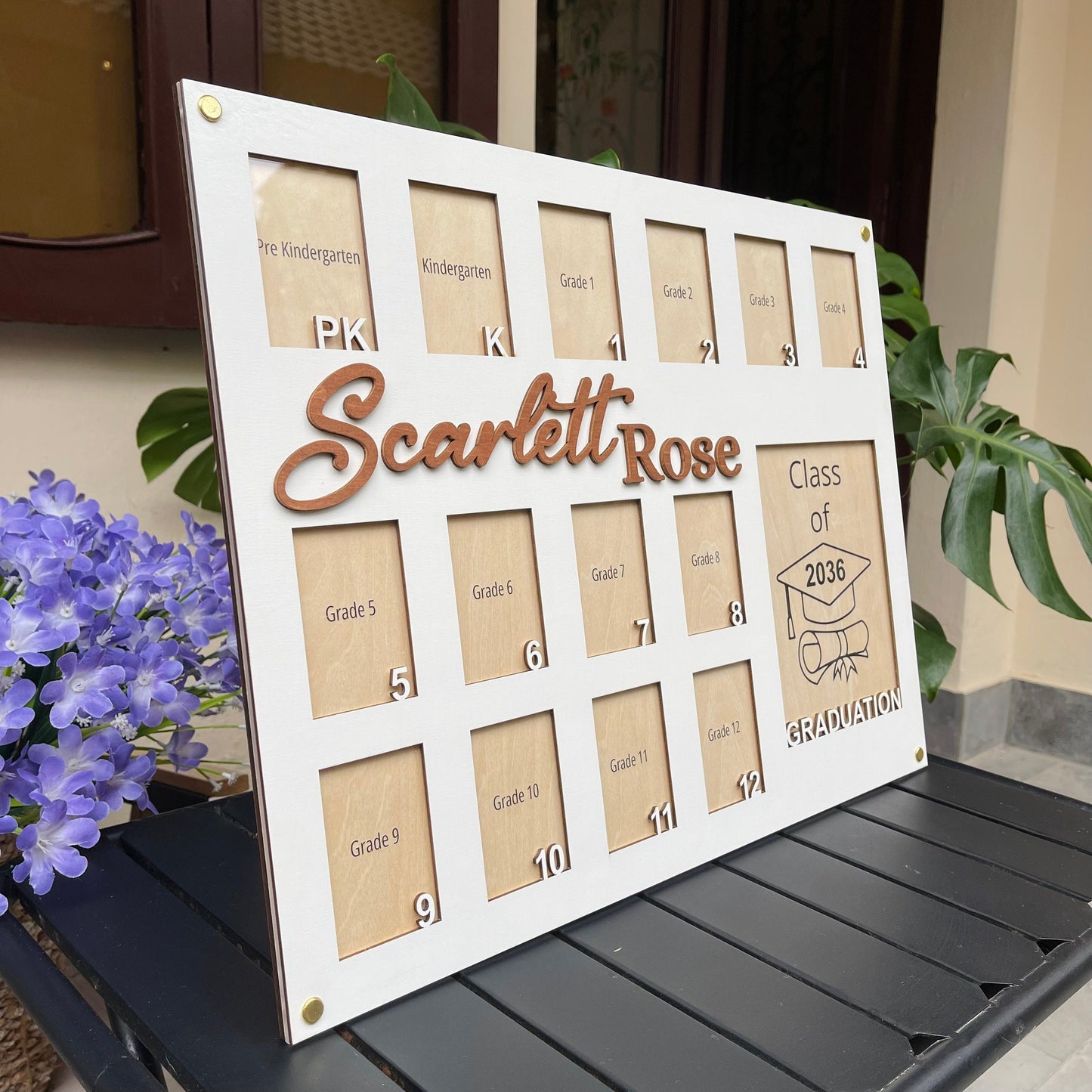 Personalized School Photo Frame: Pre K - Graduation, Senior Picture Gift