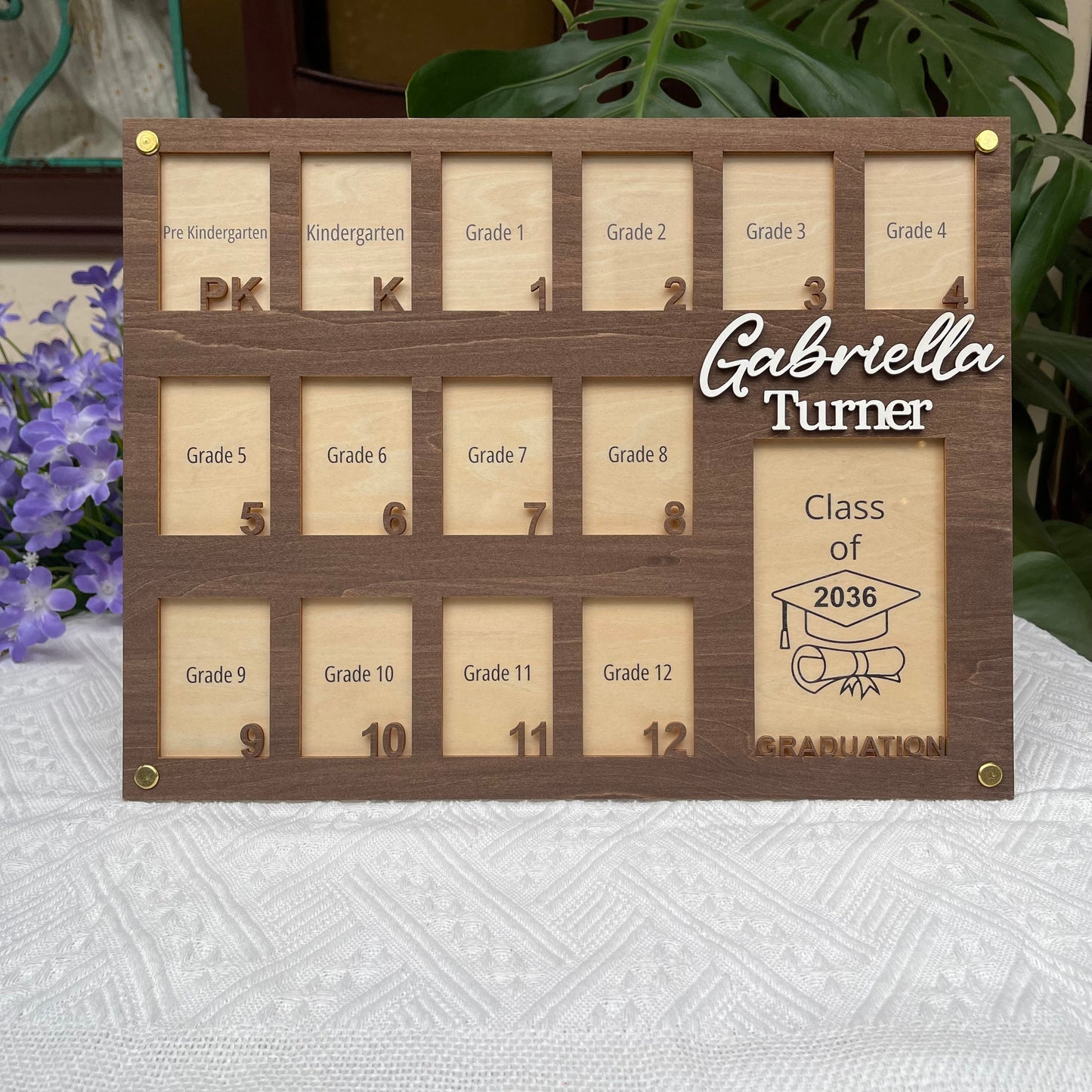 Personalized School Picture Frame K-12: Grade Photo Collage