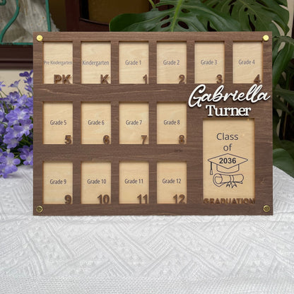 Personalized School Picture Frame K-12: Grade Photo Collage
