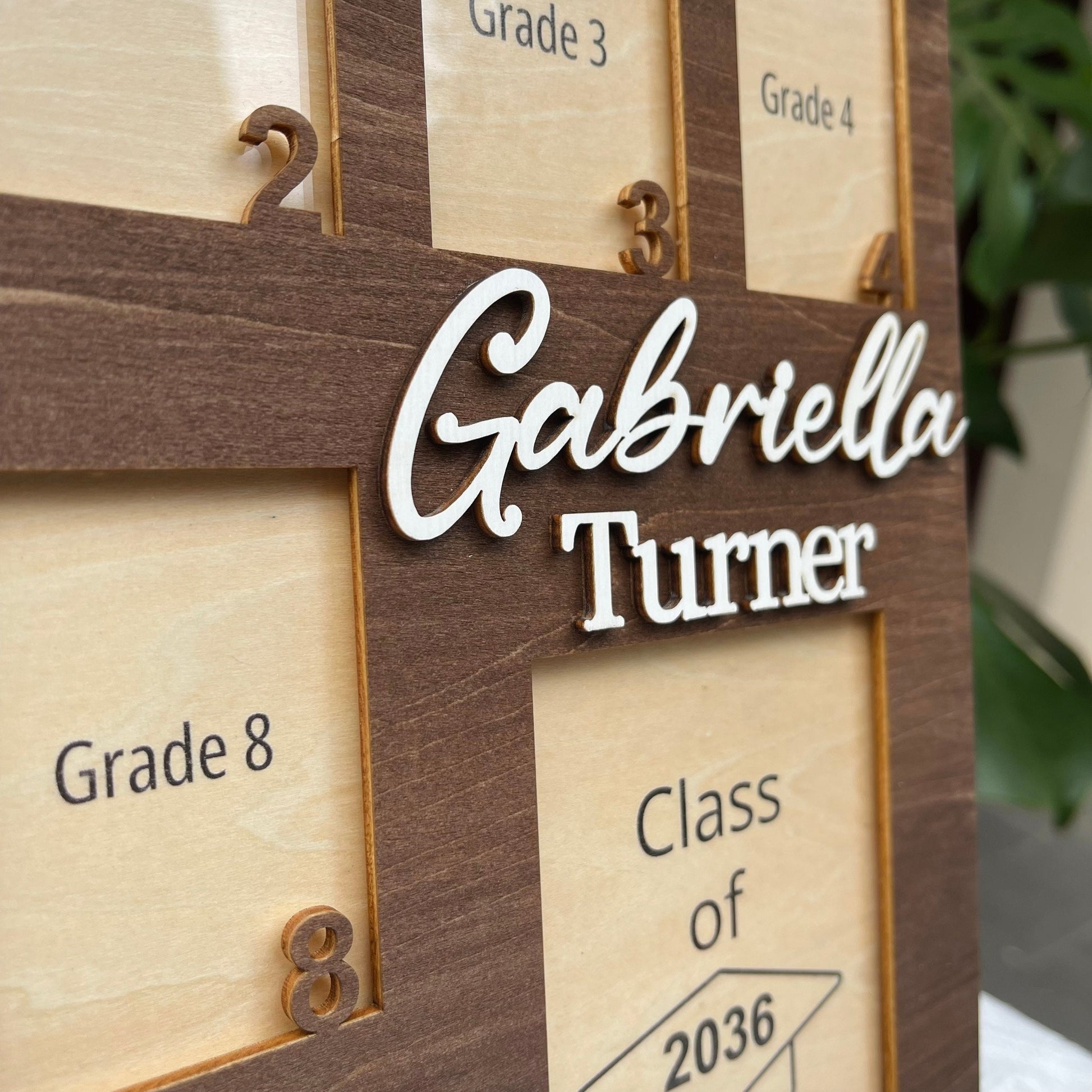 Personalized School Picture Frame K-12: Grade Photo Collage