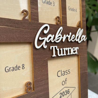 Personalized School Picture Frame K-12: Grade Photo Collage