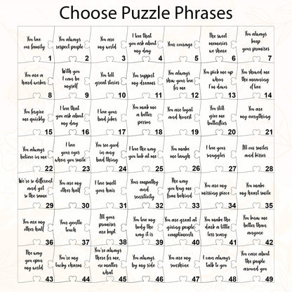 Personalized Reasons Why I Love You Puzzle: Anniversary Photo Gift