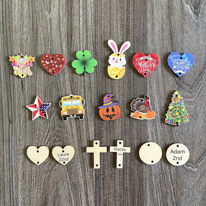 Personalized Family Birthday Calendar Board with Holiday Tags