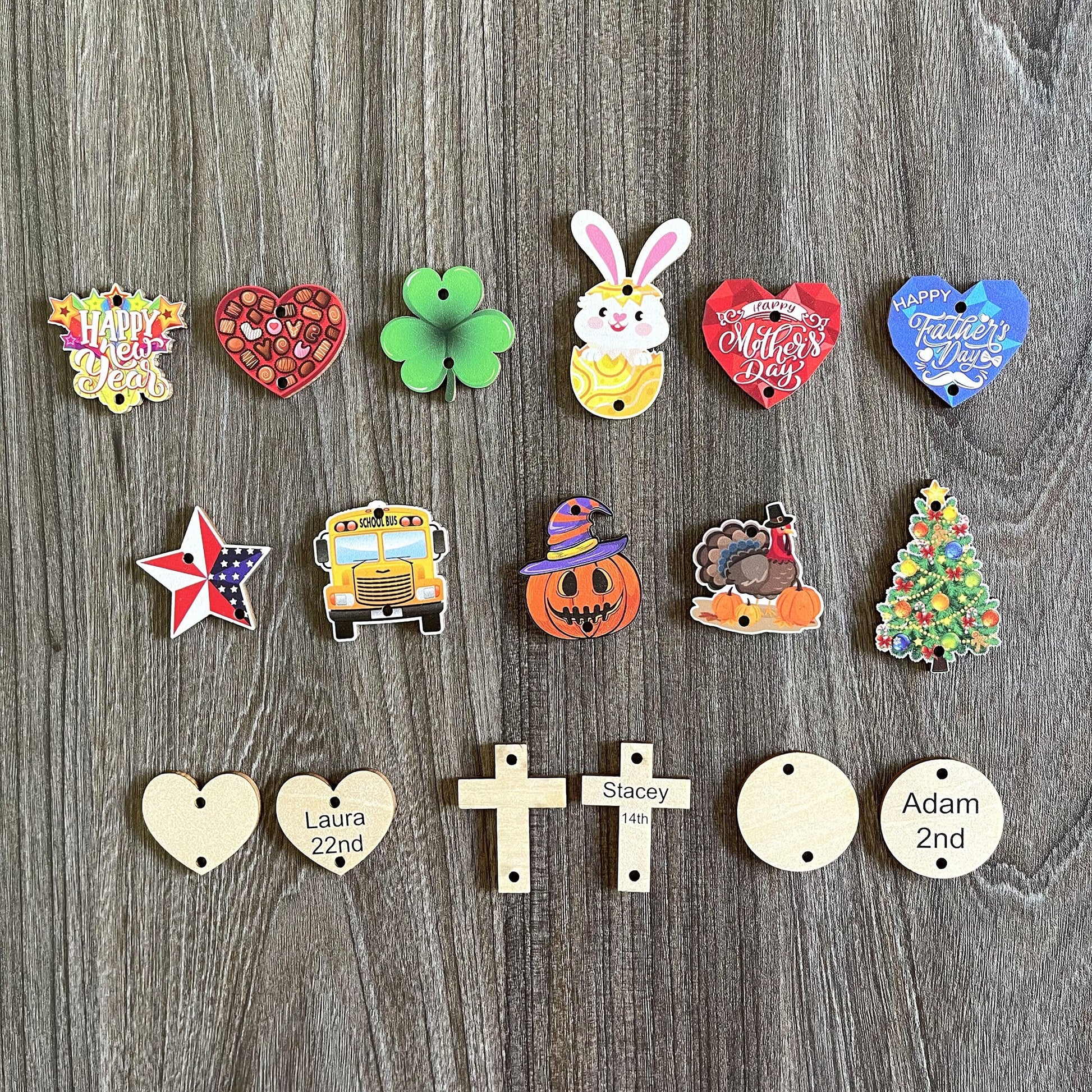 Personalized Family Birthday Calendar: Maple Wood Celebration Board