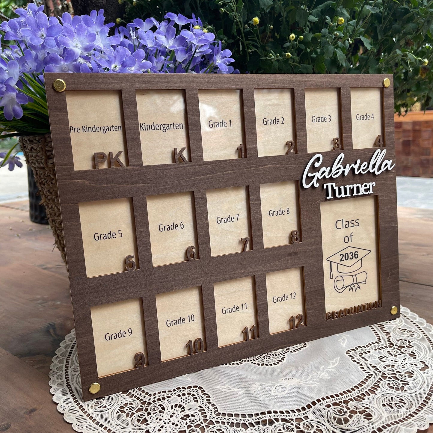 Personalized School Picture Frame K-12: Grade Photo Collage