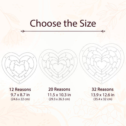 Personalized Reasons Why I Love You, Wooden Puzzle Anniversary Gift for Boyfriend Girlfriend, Birthday Gift for Her Him, Valentines Day Gift