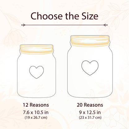 12 Reasons Why I Love You Personalized Wooden Jar of Hearts, Anniversary Gift for Him, Birthday Gift for Her, Custom Valentines Gift