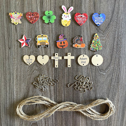 Personalized Family Birthday Calendar: Maple Wood Celebrations Board