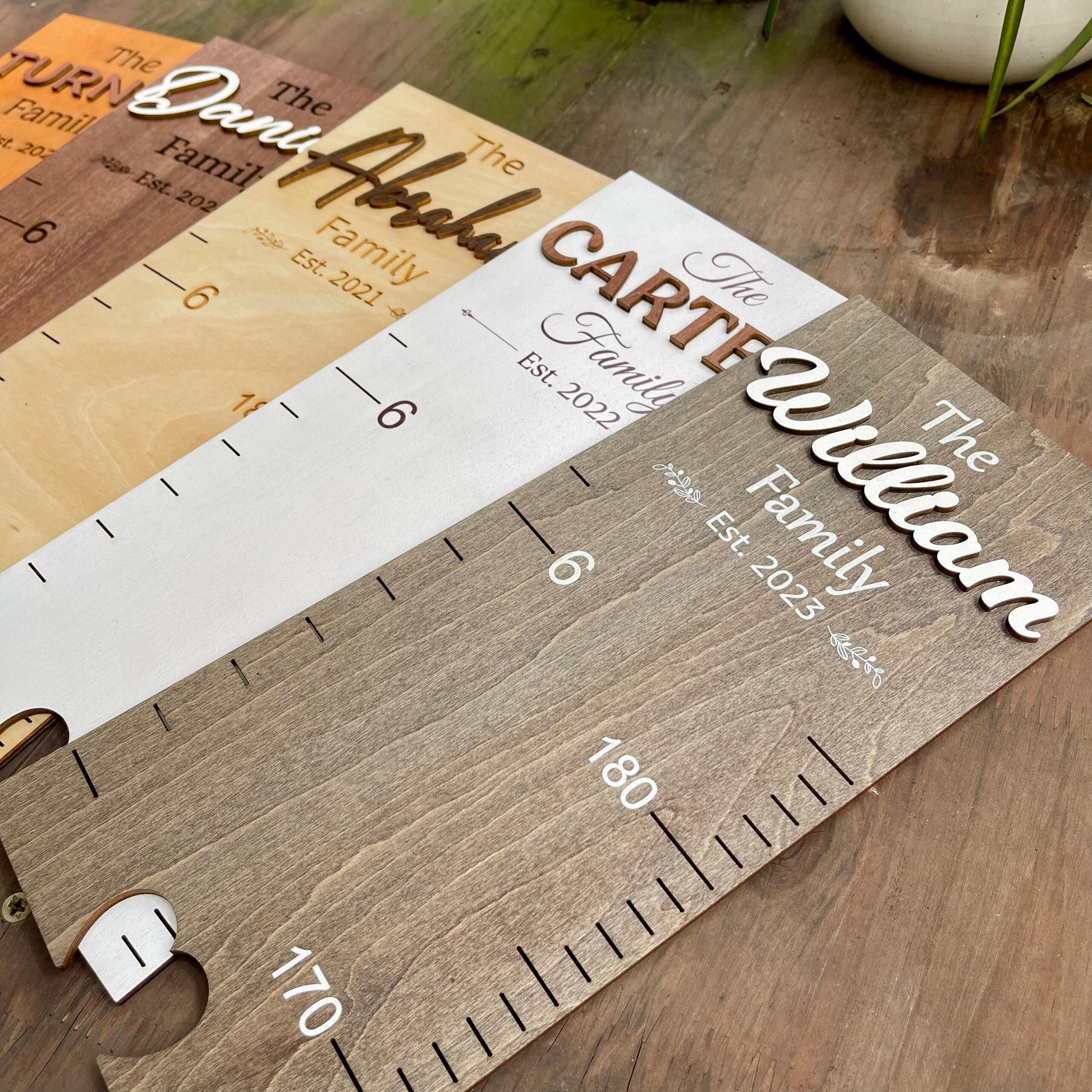Personalized Wood Height Chart: Nursery Decor, Family Growth Ruler