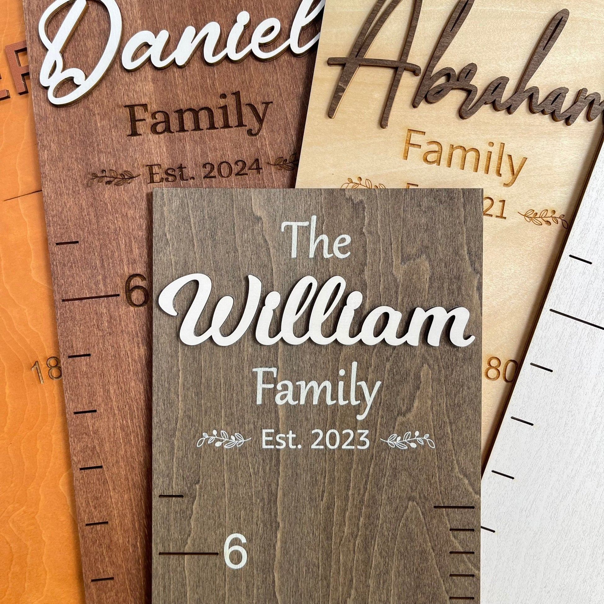 Personalized Wood Height Chart: Nursery Decor, Family Growth Ruler