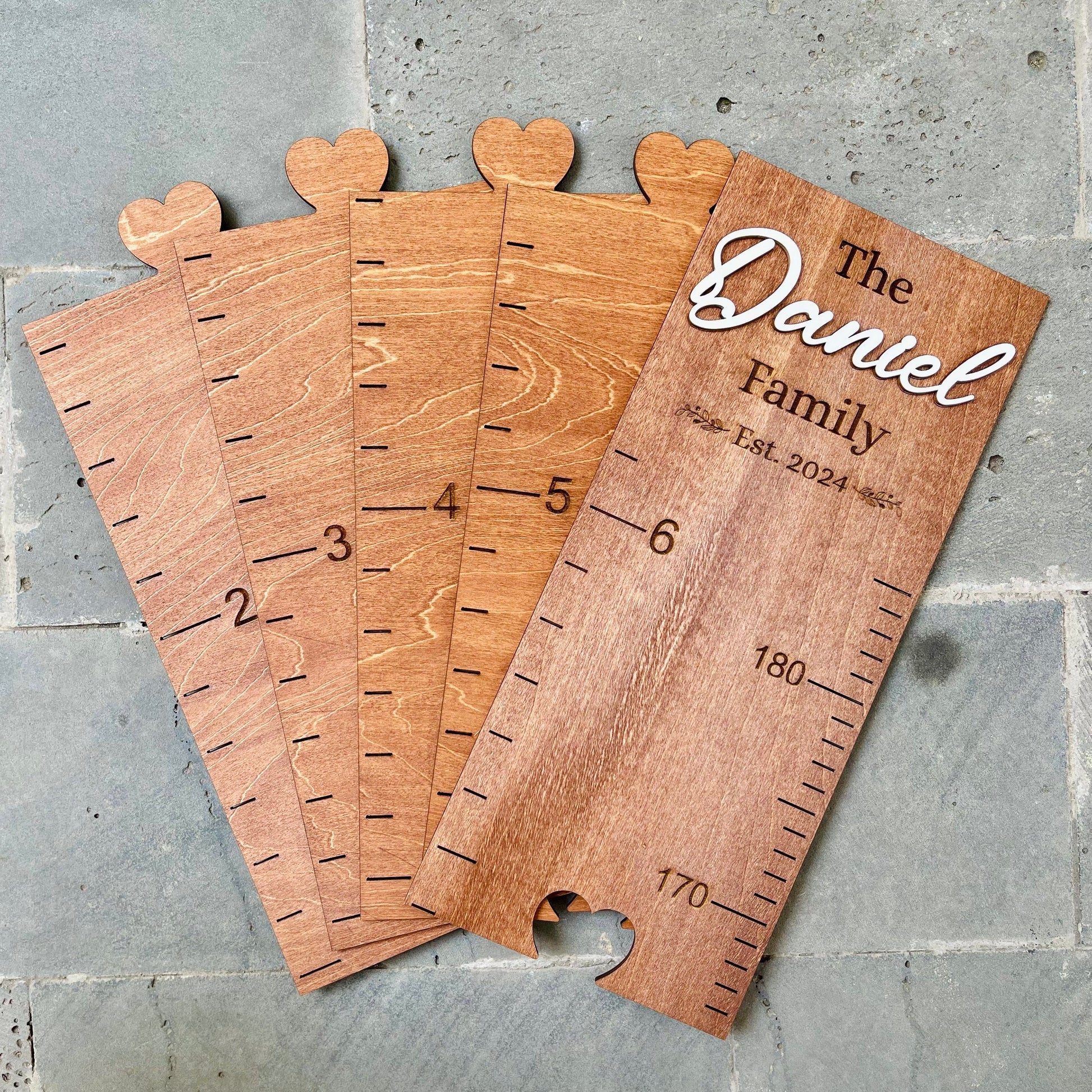 Personalized Wood Height Chart: Nursery Decor, Family Growth Ruler