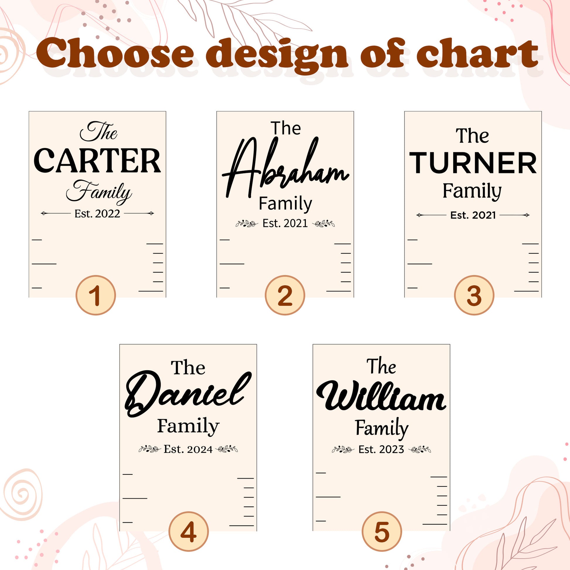 Personalized Wood Height Chart: Nursery Decor, Family Growth Ruler