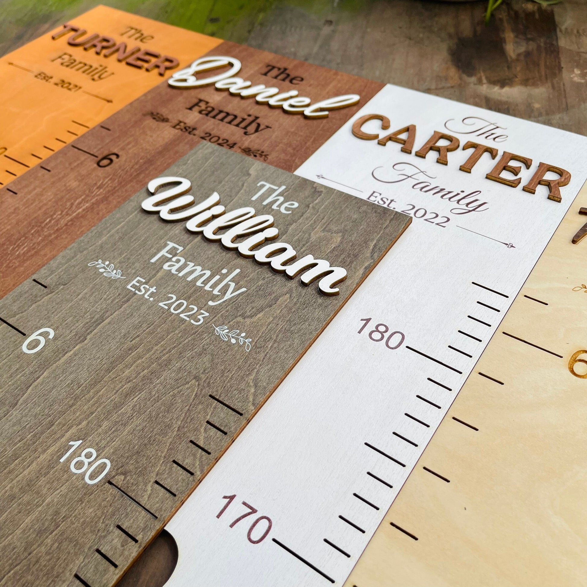 Personalized Wood Height Chart: Nursery Decor, Family Growth Ruler