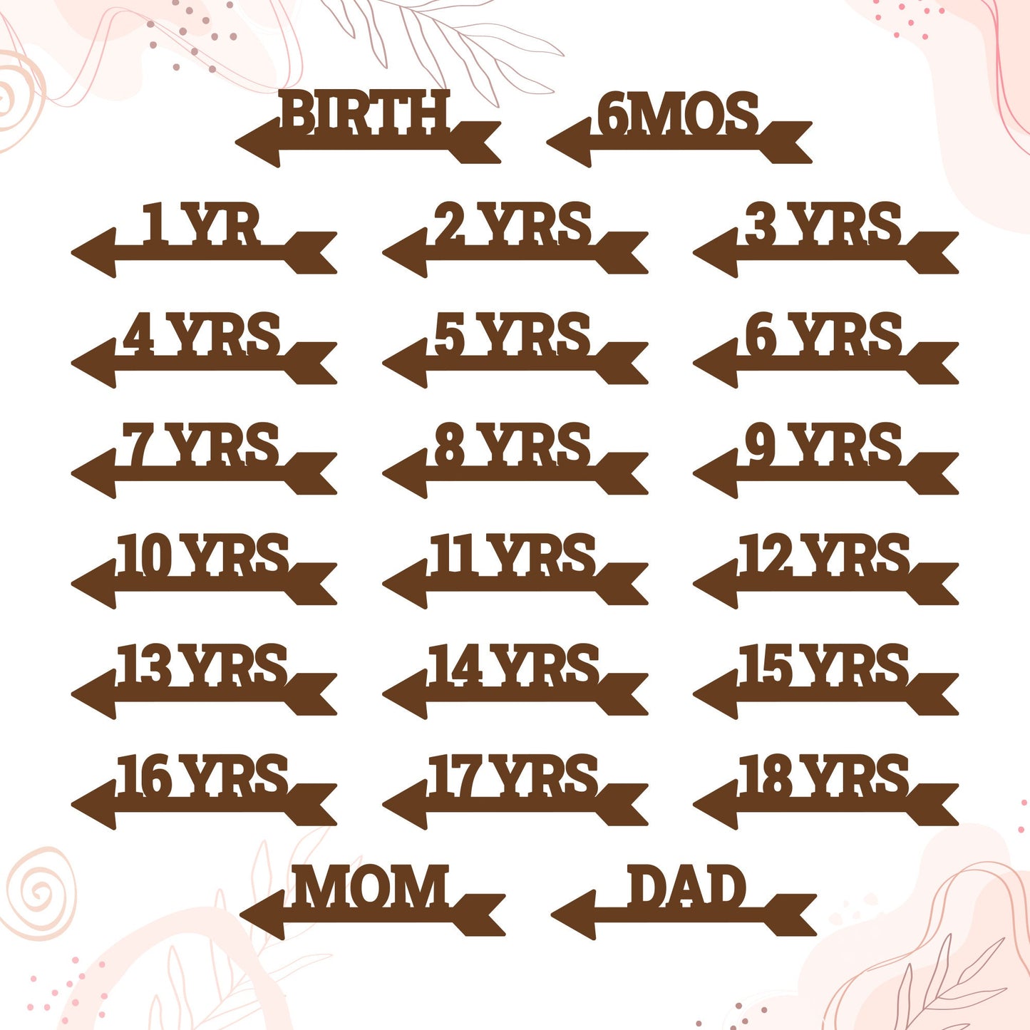 Personalized Wooden Growth Chart Markers: Milestone Keepsake
