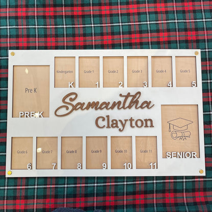 Personalized School Photo Frame: Pre-K to Graduation Picture Collage