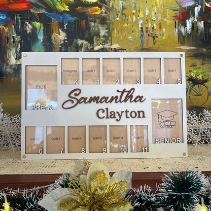 Personalized School Photo Frame: Pre-K to Graduation Picture Collage