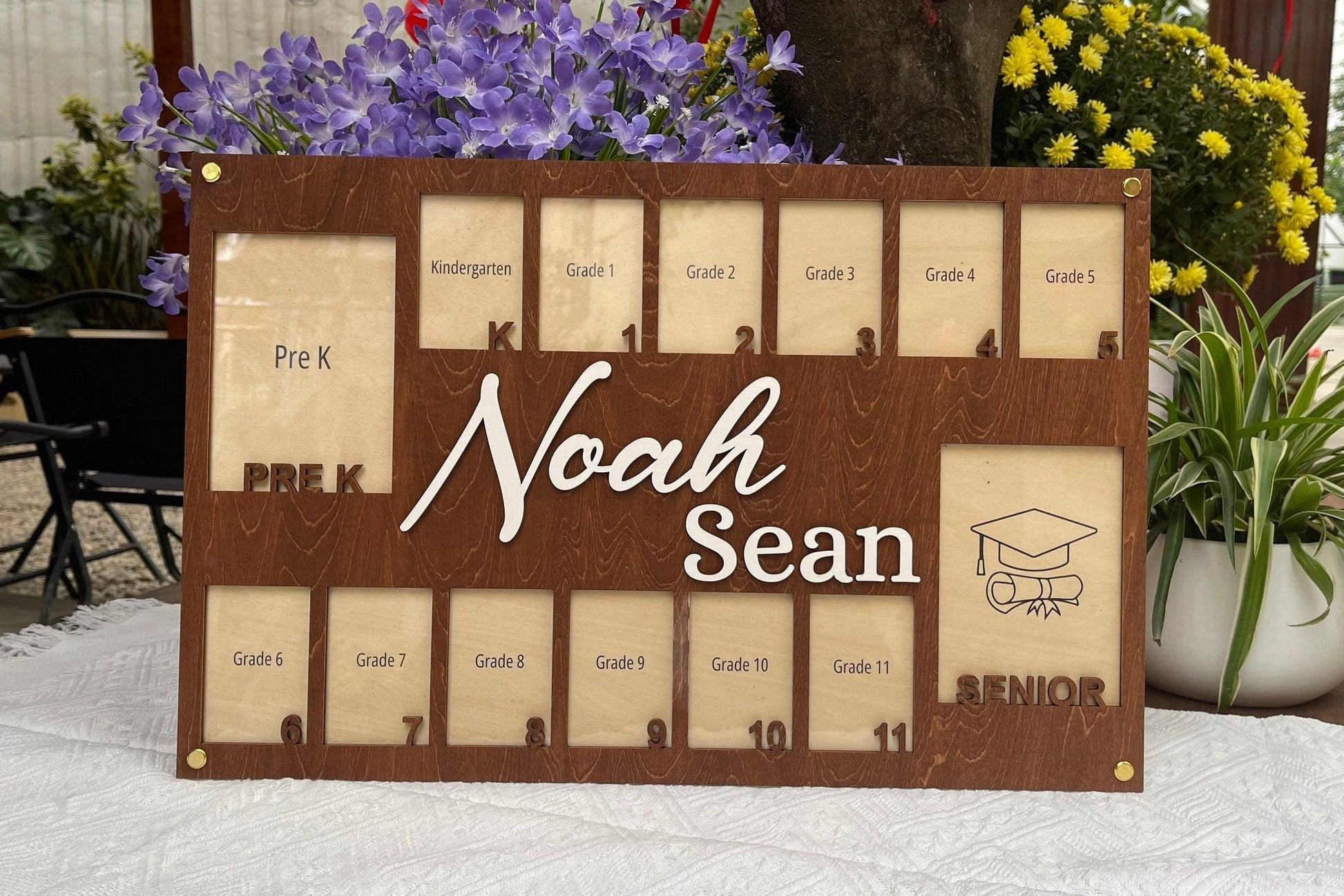 Personalized School Photo Frame: Pre-K to Graduation Picture Collage