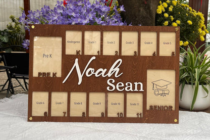 Personalized School Photo Frame: Pre-K to Graduation Picture Collage