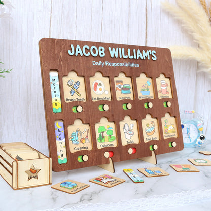 Personalized Kids Chore Chart: Daily Routine Checklist