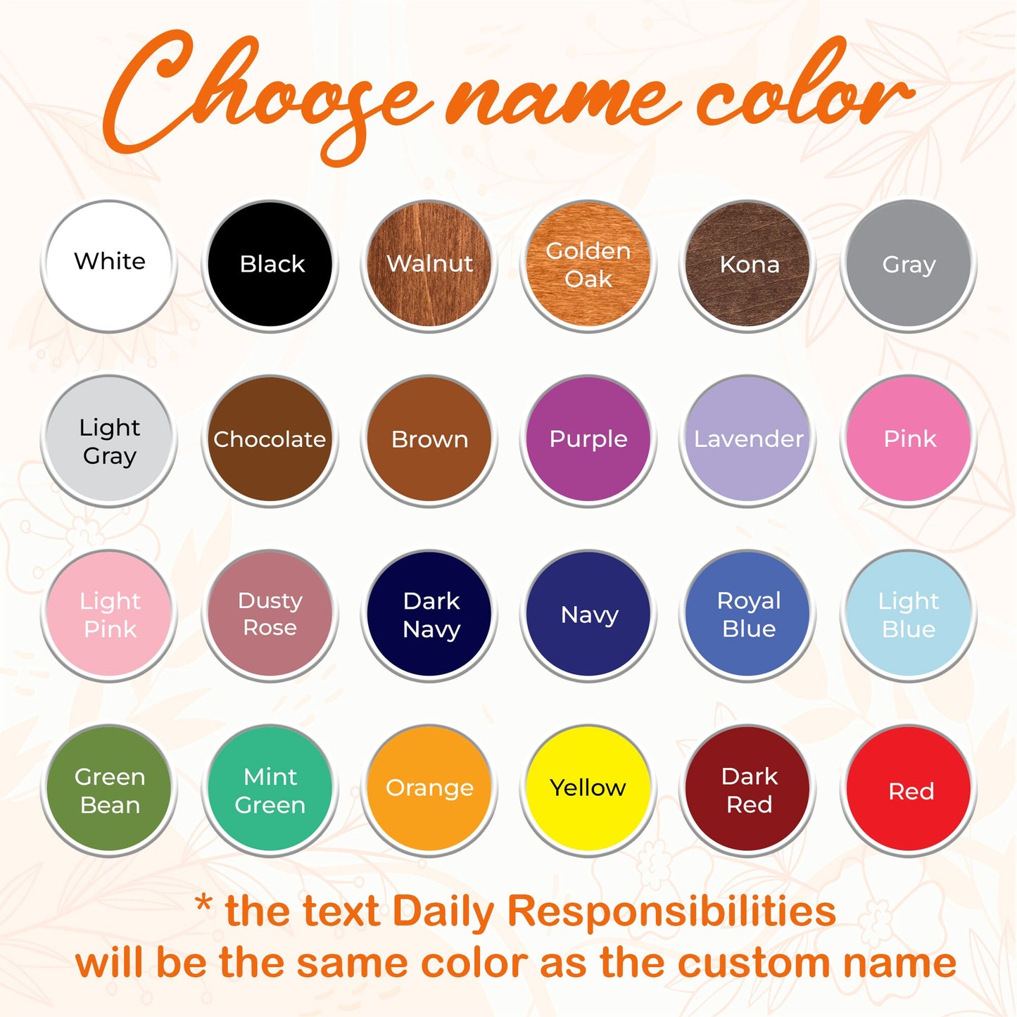 Personalized Kids Chore Chart: Daily Routine Checklist