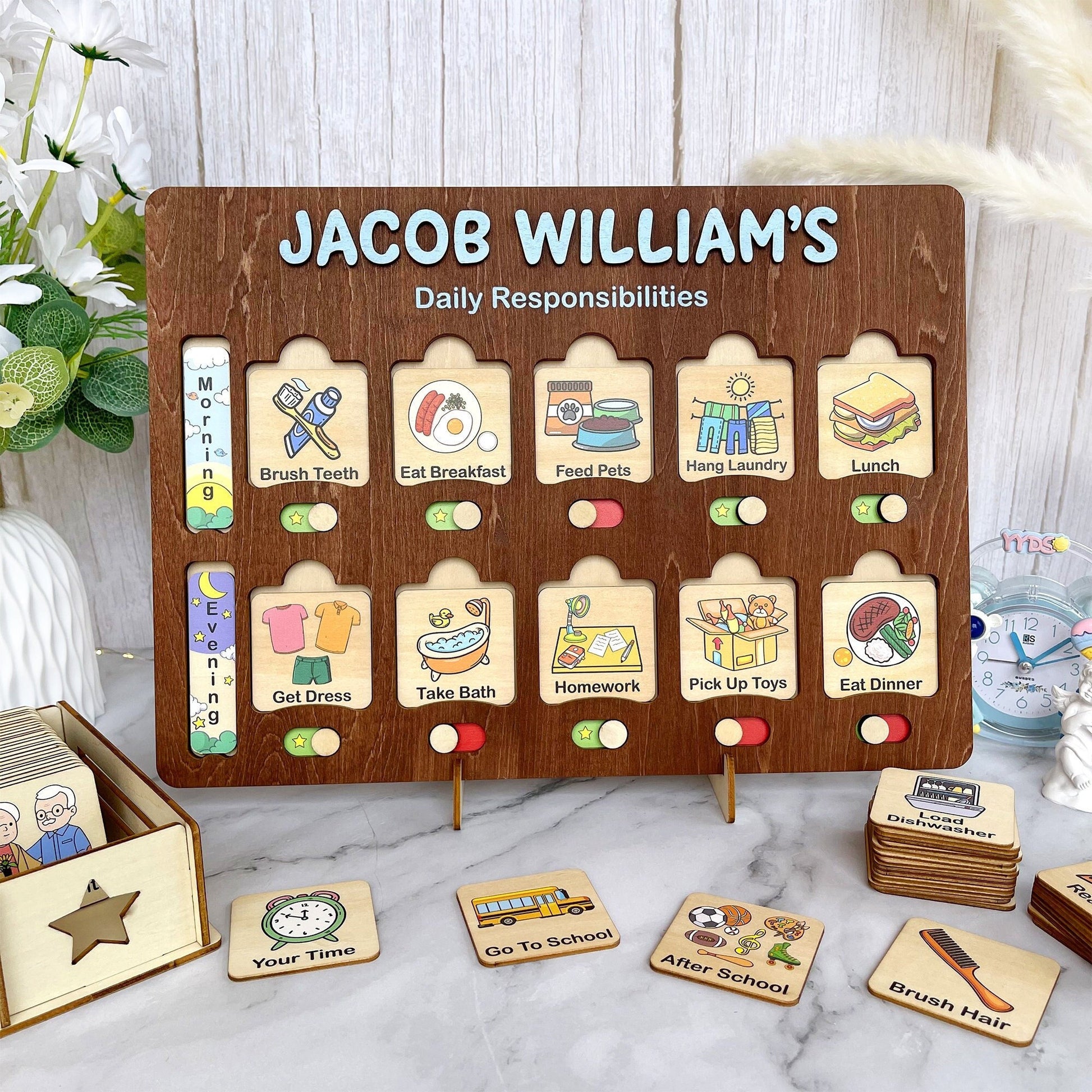 Personalized Kids Chore Chart: Daily Routine Checklist