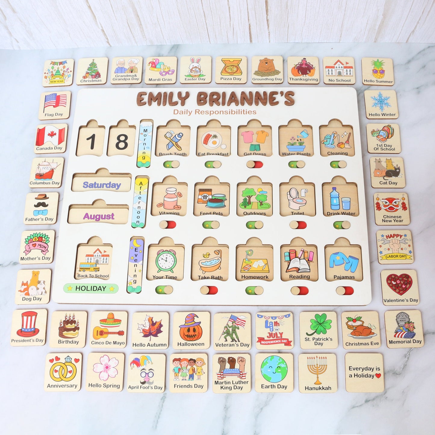 Montessori Kids Chore Chart: Daily Visual Schedule, Homeschool Planner