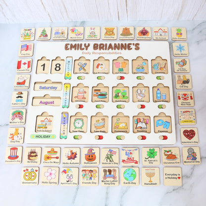 Montessori Kids Chore Chart: Daily Visual Schedule, Homeschool Planner