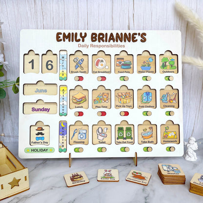 Montessori Kids Chore Chart: Daily Visual Schedule, Homeschool Planner