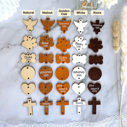 Personalized Birch Plywood Birthday Calendar Tags: Family Celebration Discs