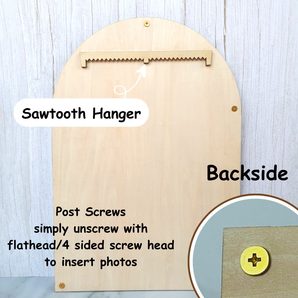 Personalized Baby's First Year Wooden Photo Frame Wall Art