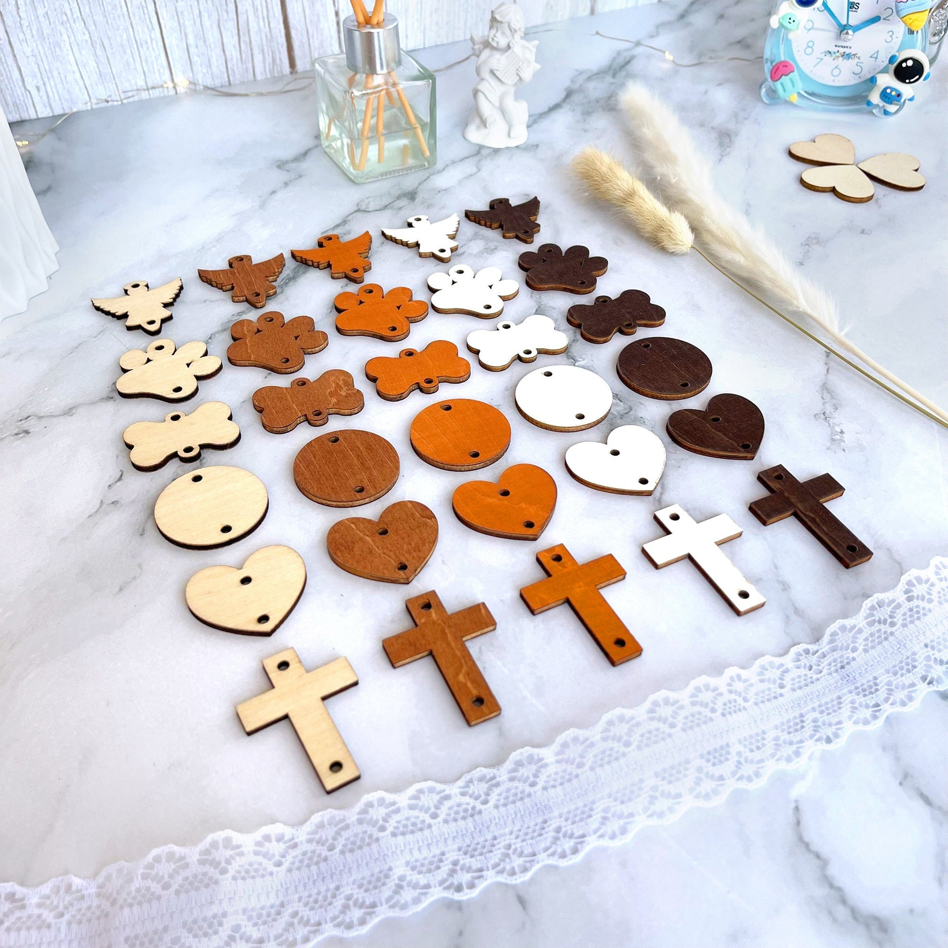 Personalized Birch Plywood Birthday Calendar Tags: Family Celebration Discs