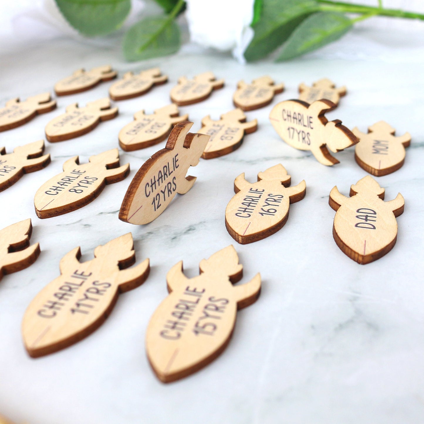Personalized Wooden Growth Chart Markers: Milestone Keepsake