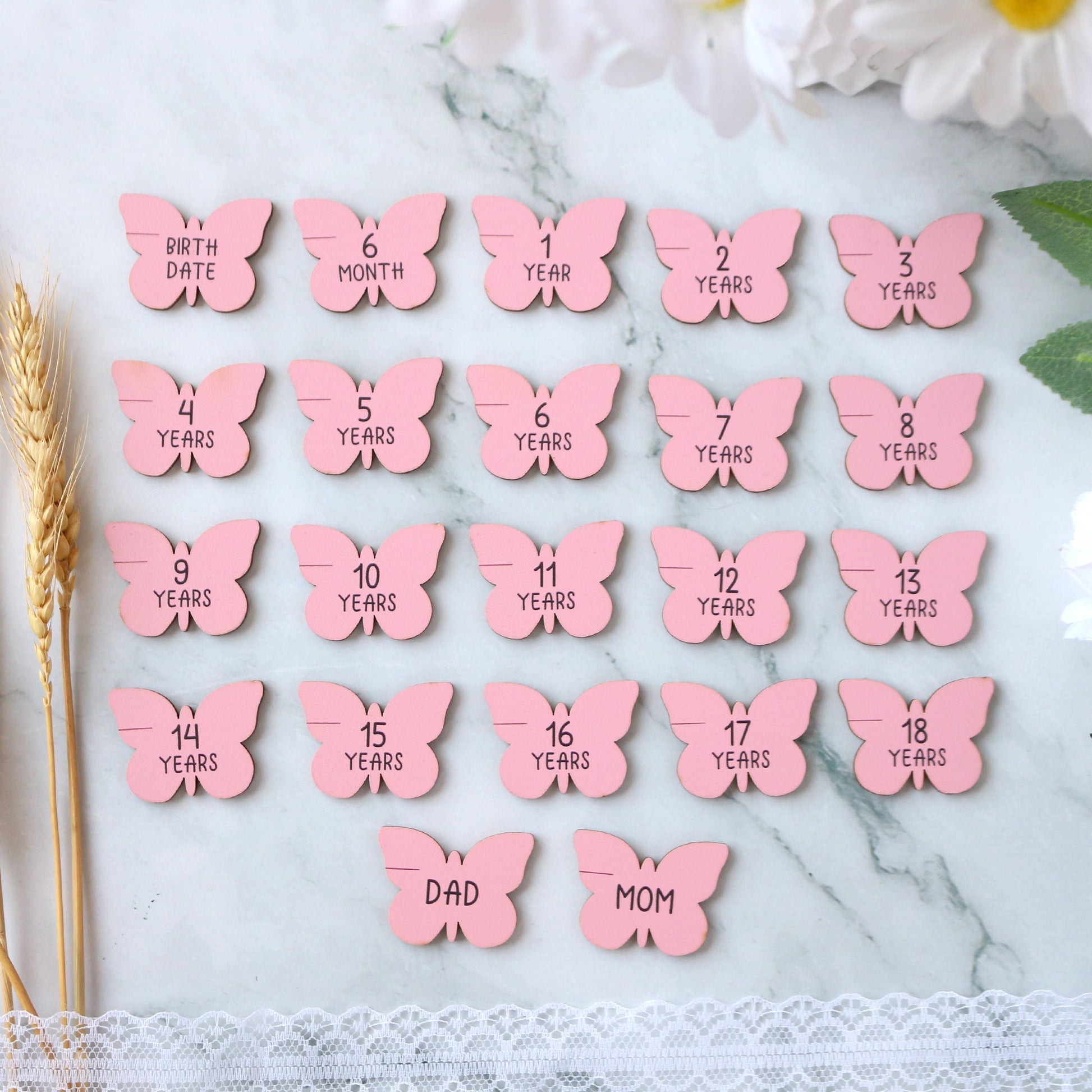 Personalized Growth Chart Markers: Wooden Height Milestone Markers