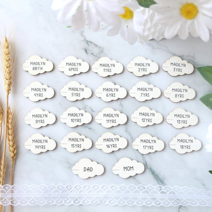 Personalized Wooden Growth Chart Markers: Milestone Keepsake