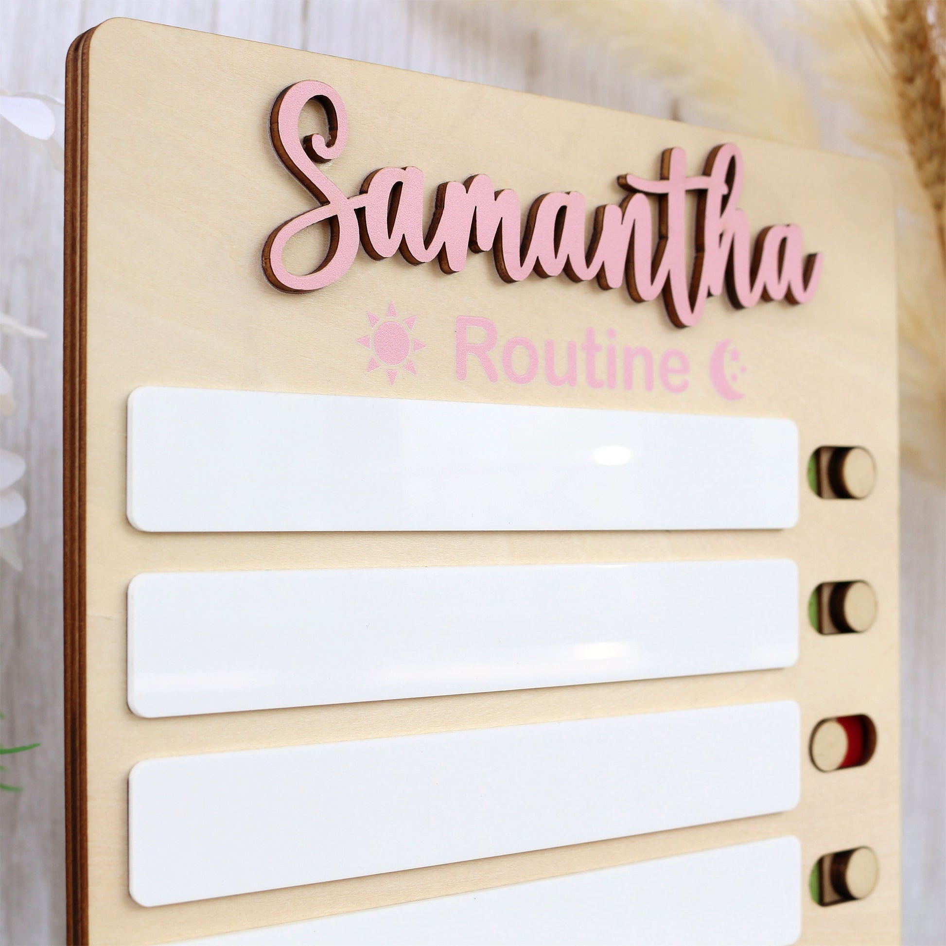 Personalized Kids Chore Chart: Sliding Daily Routine Checklist