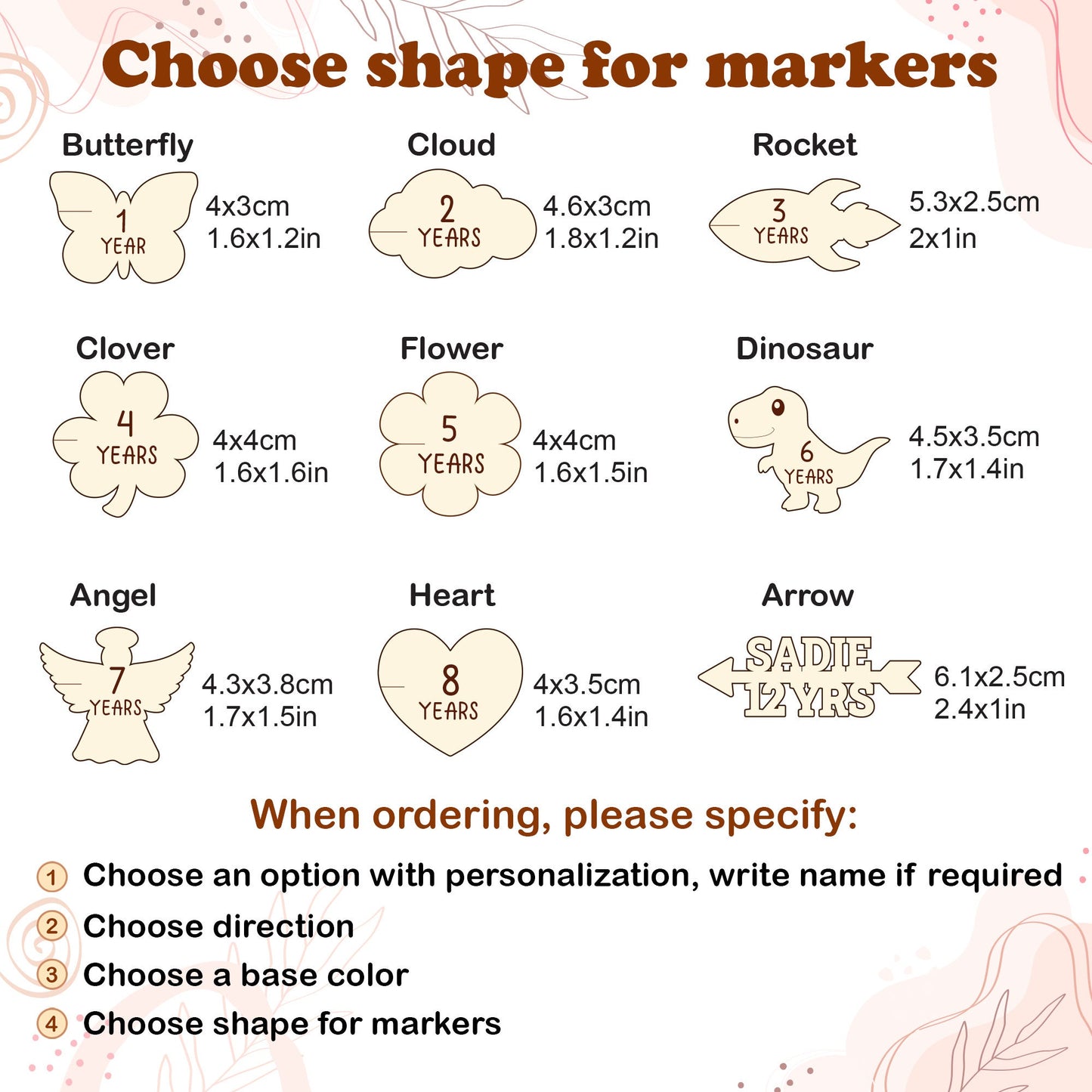 Personalized Wooden Growth Chart Markers: Milestone Keepsake