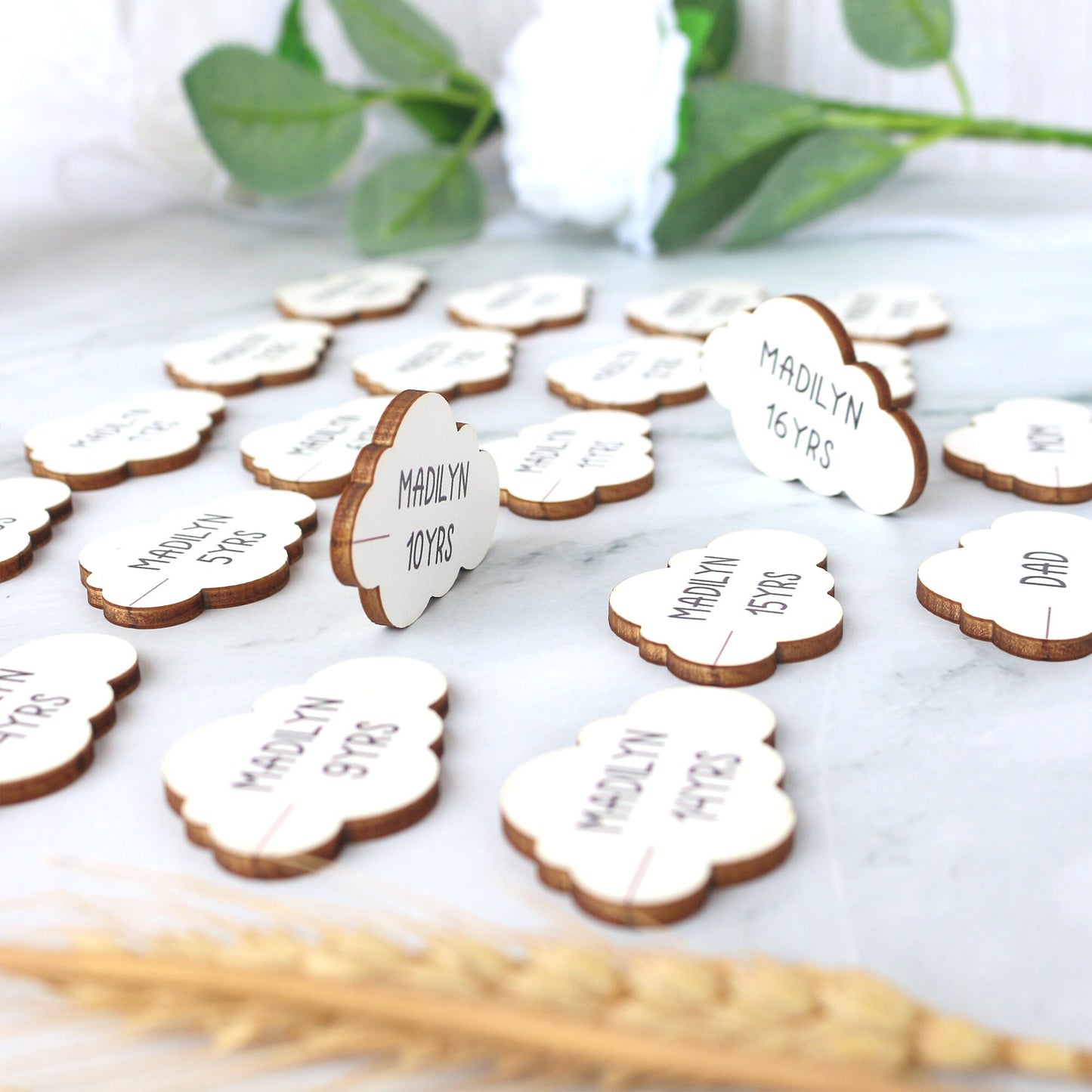 Personalized Growth Chart Markers: Wooden Height Milestone Markers