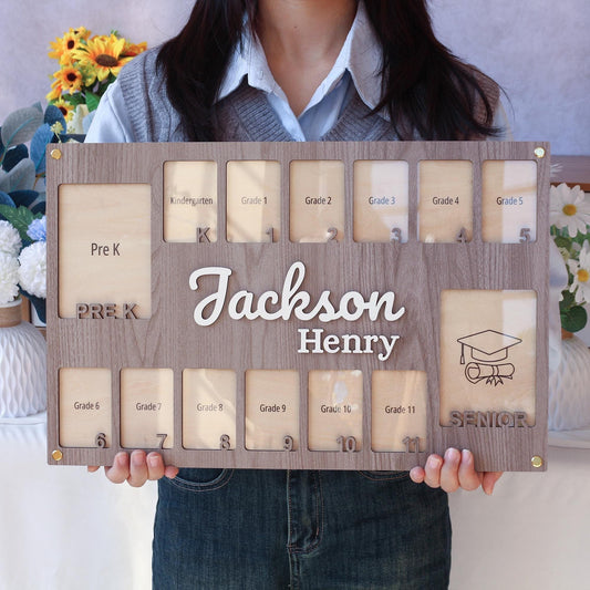 Personalized School Years Photo Frame: Pre-K to Senior Picture Keepsake
